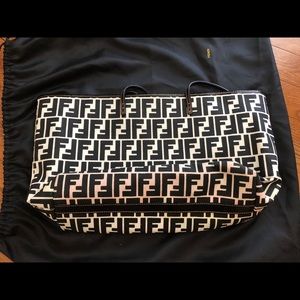 Authentic Fendi Zucca Roll Tote